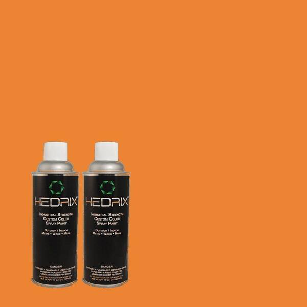Hedrix 11 oz. Match of 4C5-3 Orange Torch Semi-Gloss Custom Spray Paint (2-Pack)