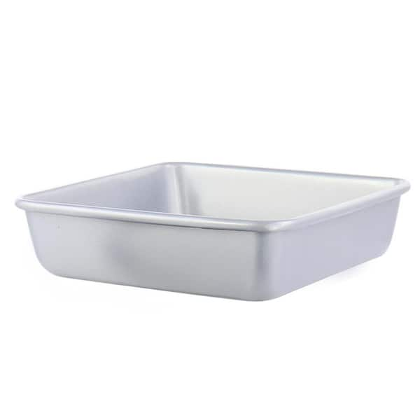 MARTHA STEWART EVERYDAY Bakeaway 9 in. Square Carbon Steel Baking Pan in Silver