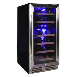 28 Bottle Dual Zone 15 in. Under Counter Wine Cooler with Lock, Built-In or Freestanding