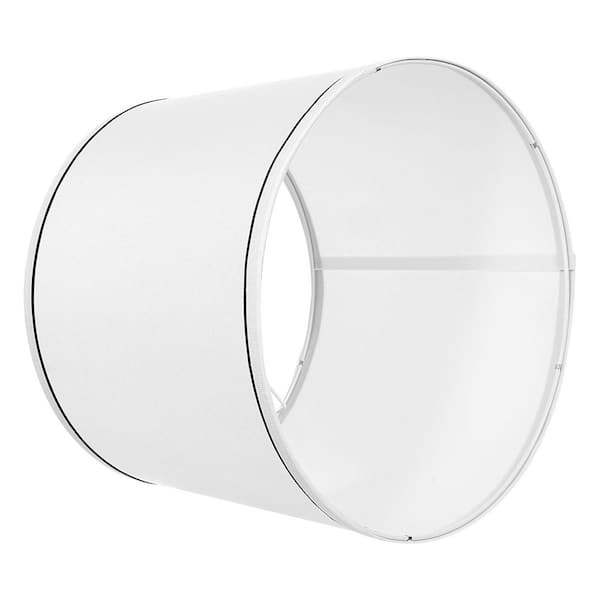Set of 2 lamp shades 11 x 13 x 10 in.spider fitter white with black trim Linen, Round Lamp Shade with Fitter 2025 Update
