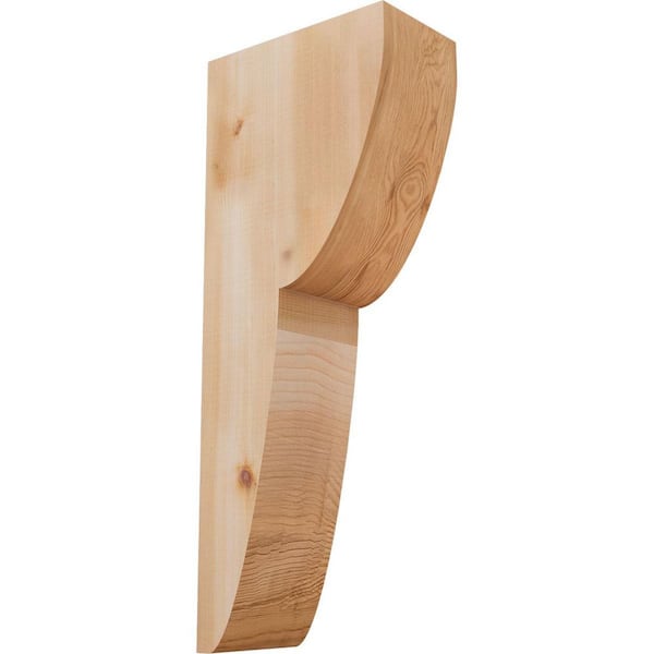 Ekena Millwork 5-1/2 in. x 10 in. x 26 in. Western Red Cedar Crestline Smooth Corbel