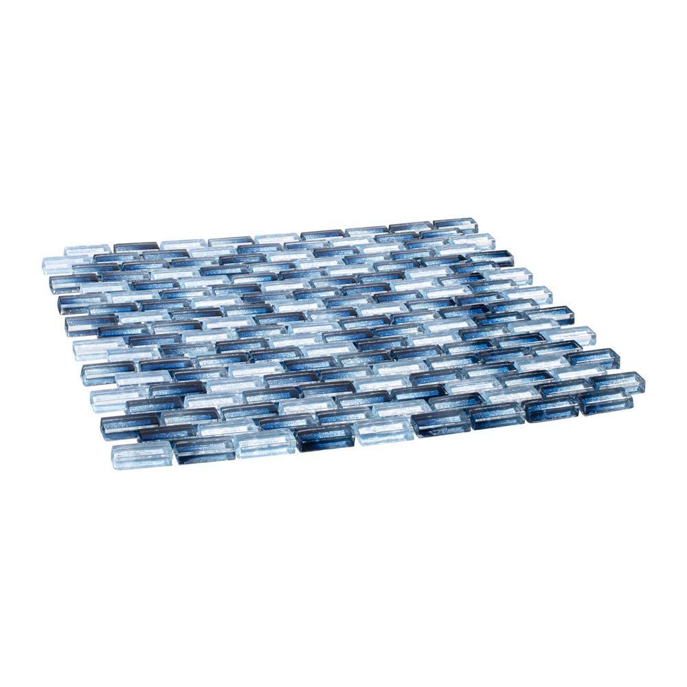Denimi Blue Glass Mosaic Tile for Kitchen and Bathroom