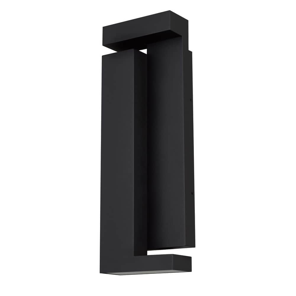 18 in. H1-Light Black LED Wall Sconce, Dimmable Indoor Wall Lamp with Silk Screen Glass Diffuser price history on PriceWatchPro