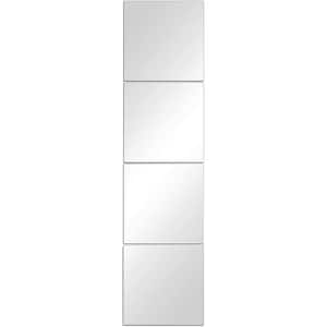 14 in. W x 14 in. H Square Frameless Flexible Wall Mirror 4-Piece Set