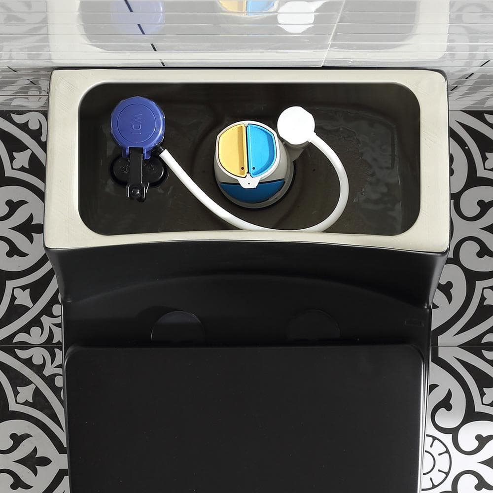 Matte Black Elongated Dual Flush High Efficiency Toilet