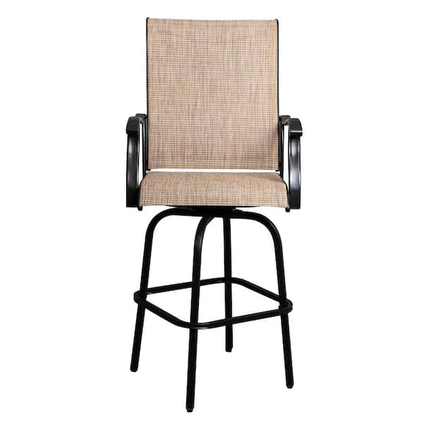 Karl home Swivel Metal Outdoor Bar Stool (Set of 2)