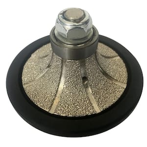 3/4 in. Demi Bullnose Diamond Hand Profile Wheel for Natural Stones, High Speed Steel 1-Piece, 5/8 in.-11 Threaded Arbor