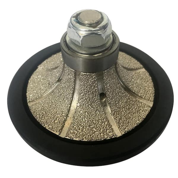 EDiamondTools 1 in. Demi Bullnose Diamond Profile Wheel for Polishers and Grinders on Concrete and Stone, 5/8"-11 Arbor