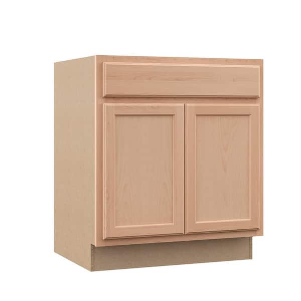 Recessed Panel 30 in. W x 24 in. D x 34.5 in. H Assembled Sink Base Kitchen Cabinet in Unfinished