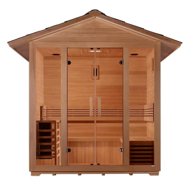 Maxxus GDI Series 5-Person Indoor/Outdoor In Hemlock with Wet/Dry Sauna Heater w/Sound system