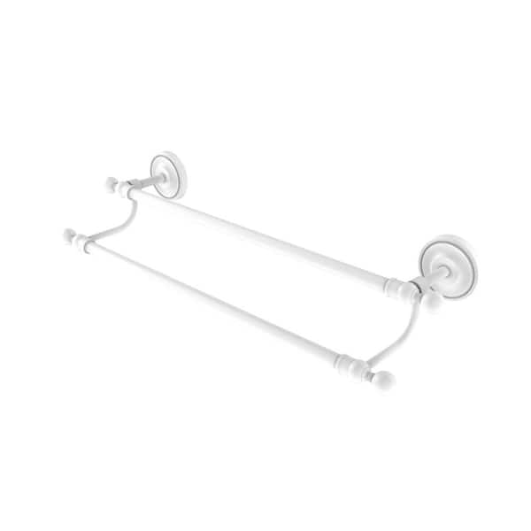 Allied Brass Regal Collection 18 in. Wall Mounted Double Towel Bar in Matte White