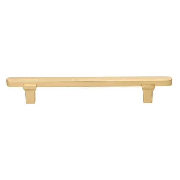 GLIDERITE 5 in. (128 mm) Center-to-Center Champagne Gold Flat Bar Pull (10-Pack )