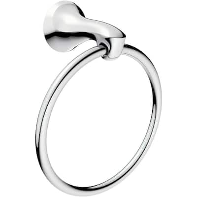 Darcy Towel Ring with Press and Mark in Chrome