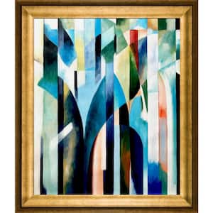 Blue Curve Reproduction by Clive Watts Athenian Gold Framed Architecture Oil Painting Art Print 25 in. x 29 in.