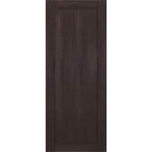 1-Panel Shaker 18 in. x 80 in. No Bore Veralinga Oak Solid Composite Core Wood Interior Door Slab