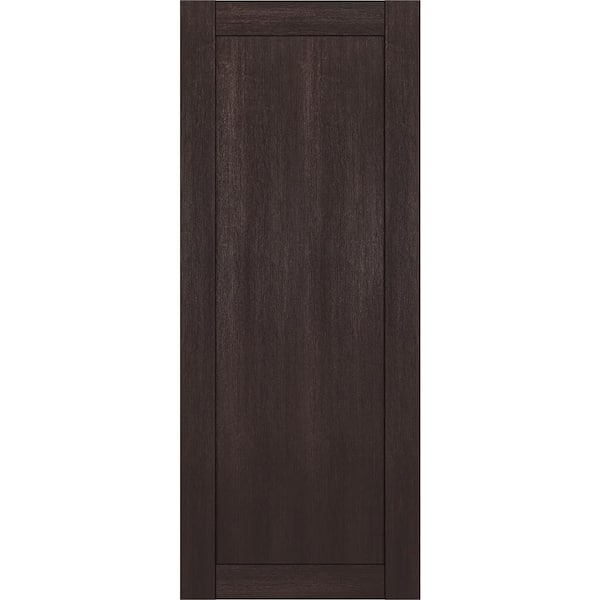 Belldinni 1-Panel Shaker 18 in. x 80 in. No Bore Veralinga Oak Solid Composite Core Wood Interior Door Slab