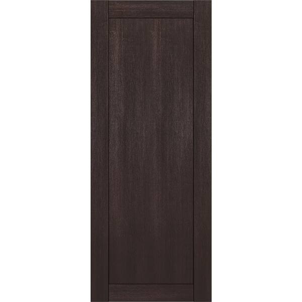 Belldinni 1-Panel Shaker 18 in. x 84 in. No Bore Vera Linga Oak Solid Composite Core Wood Interior Door Slab