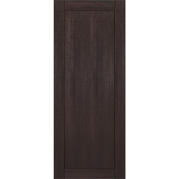 Belldinni 1-Panel Shaker 32 in. x 84 in. No Bore Veralinga Oak Solid Composite Core Wood Interior Door Slab