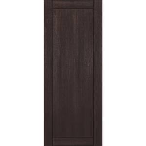 1-Panel Shaker 36 in. W. x 84 in. No Bore Vera Linga Oak Solid Composite Core Wood Interior Door Slab