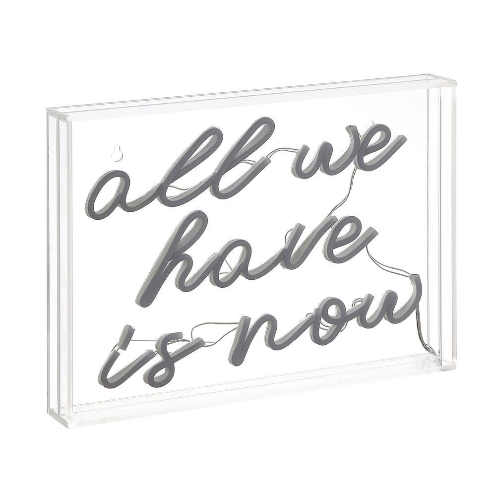 White Acrylic Box USB LED Neon Light Sign