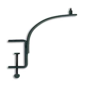 Rail Mounted Bracket for Threaded Birdbath Bowl 22 in. Tall Black Powder Coat Finish