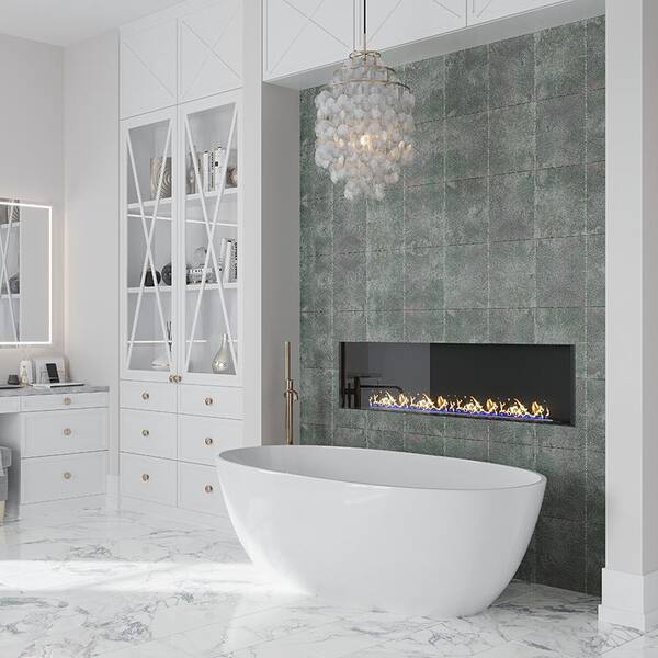 Apollo Tile Imprint Blue and Green 11-in x 15-in Glazed Ceramic Floor and Wall Tile (12.49-sq. ft/ Carton)