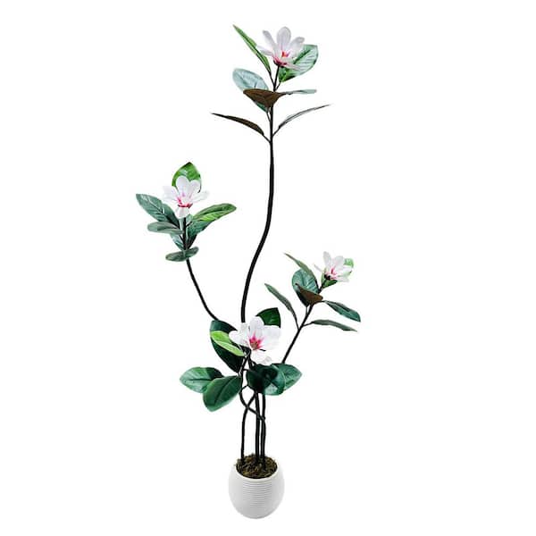 Gravee 7 ft. Artificial Magnolia Tree with Multiple Stem S Shape ...
