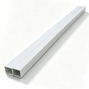 2 in. x 2 in .x 5 ft. White PVC Rigid Square Pipe Dig Fence Post (2-Pack)