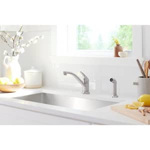 Jolt Single Handle Standard Kitchen Faucet with Pull Out Spray Wand in Vibrant Stainless
