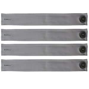Gray Fade Resistant Fabric Curtain Tie Back (Set of 4)