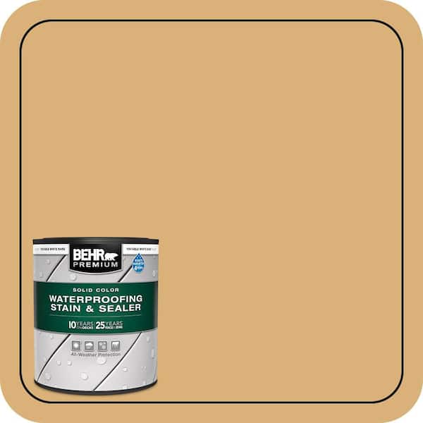1 qt. #SC-139 Colonial Yellow Solid Color Waterproofing Exterior Wood Stain and Sealer