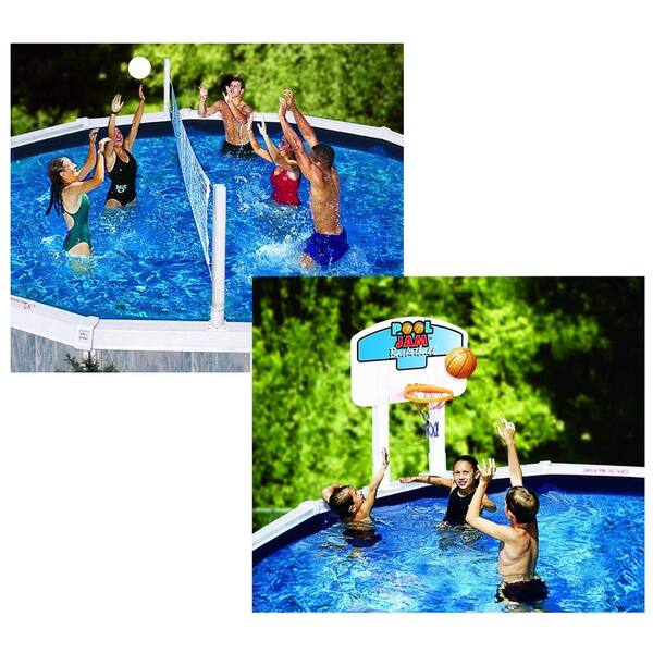 Swimline Pool Jam Volleyball/Basketball Combo Above Ground Pool Toy-DISCONTINUED