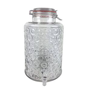 Circle Pattern 2.5 gal/9.4L Cold Beverage Glass Dispenser with Hermetic Lid