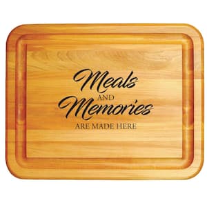 Meals and Memories Branded Wood Cutting Board