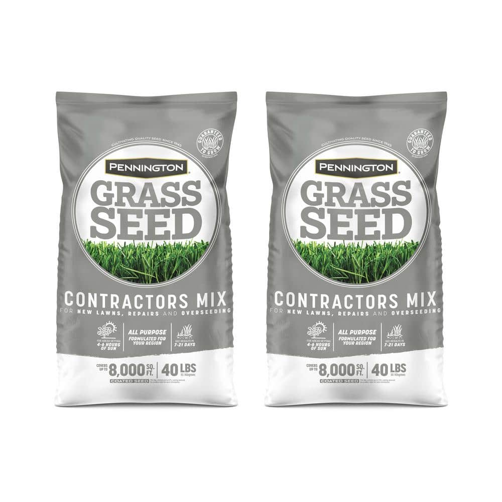 Pennington Central Contractors Mix 40 Lb. 8,000 Sq. Ft. Grass Seed (2 ...