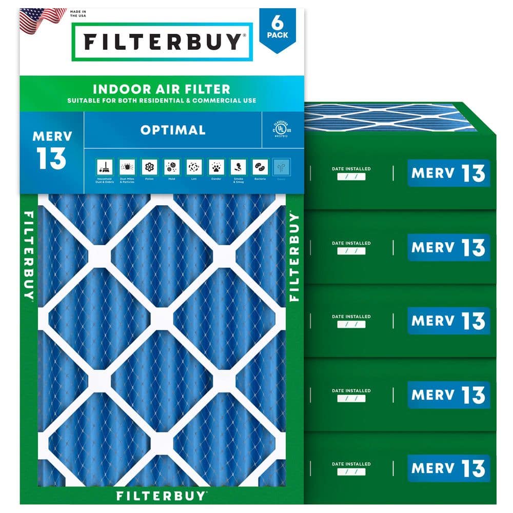 14 in. x 22 in. x 4 in. MERV 13 (FPR 10) Health Defense Pleated HVAC AC Furnace Air Filters Replacement (6-Pack) price history on PriceWatchPro