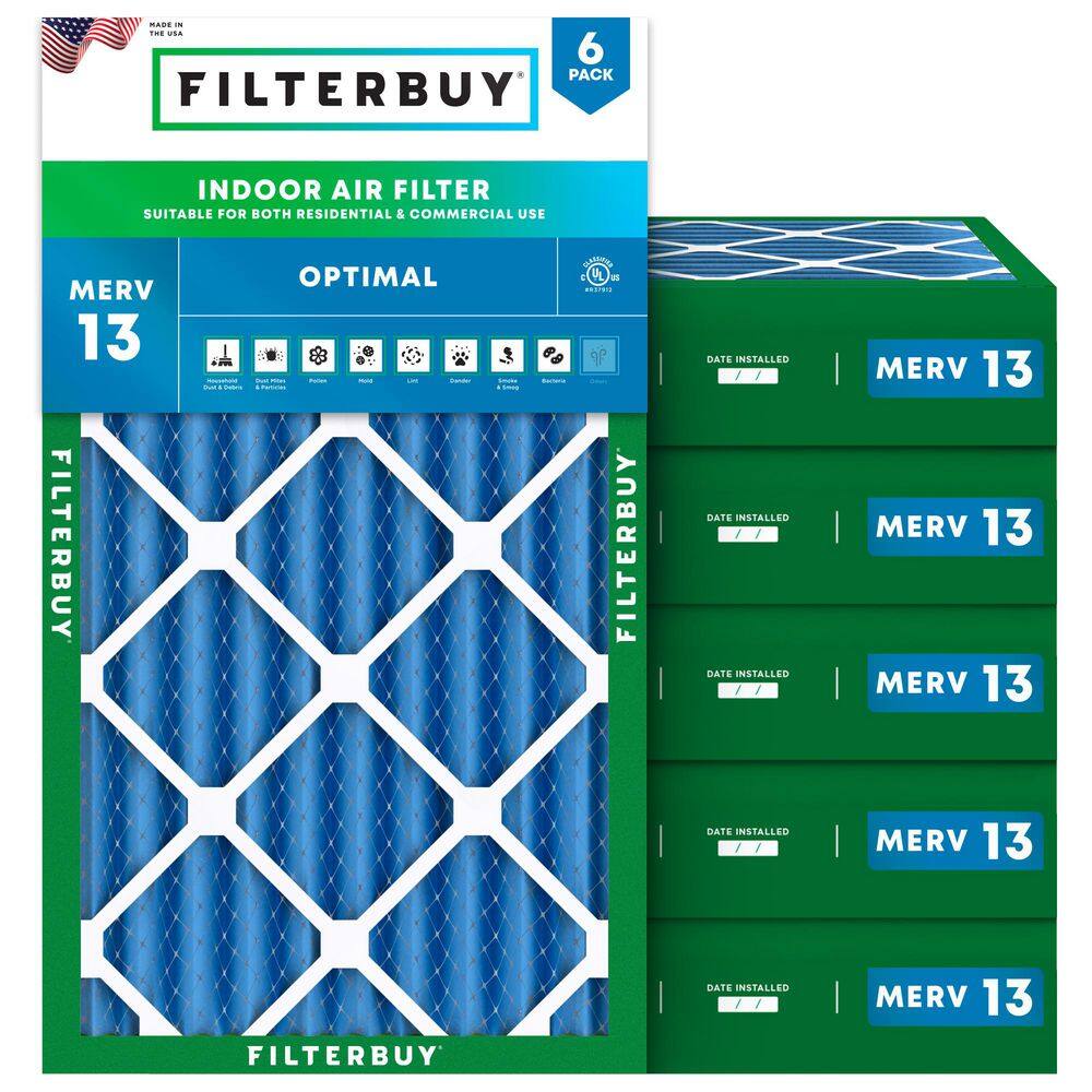 17.25 in. x 35.25 in. x 4 in. MERV 13 (FPR 10) Health Defense Pleated HVAC AC Furnace Air Filters Replacement (6-Pack) price history on PriceWatchPro