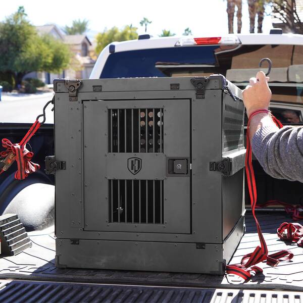 Hercules Safe Vehicle Transport Dog Crate with Heavy Duty Aluminum