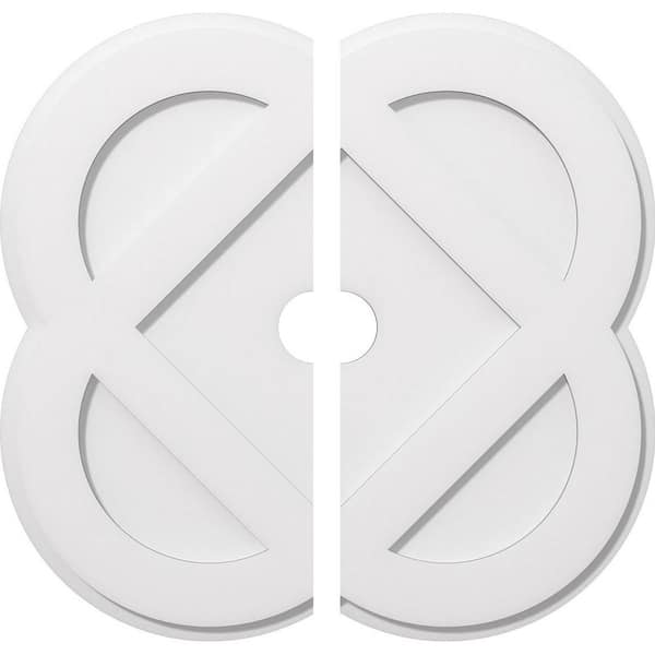 1 in. P X 10-1/4 in. C X 26 in. OD X 3 in. ID Charlotte Architectural Grade PVC Contemporary Ceiling Medallion Two Piece