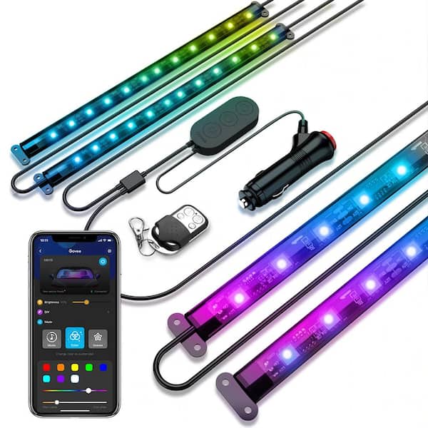 Govee 32.8ft Outdoor LED RGBIC Strip Lights - Color Changing, Dimmable,  Wi-Fi & Bluetooth Enabled, IP65 Waterproof, ETL Listed in the Strip Lights  department at