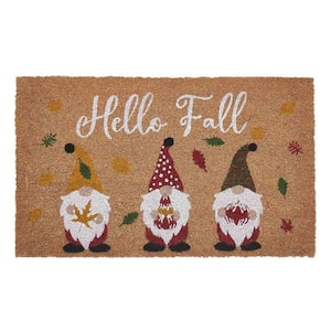 Hell Fall Multicolor 18 in. x 30 in. Coir Gnome Outdoor Doormat