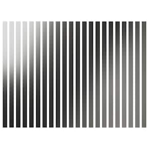 Adjustable Slat Wall 1/8 in. T x 2 ft. W x 4 ft. L Silver Mirror Acrylic Decorative Wall Paneling (22-Pack)