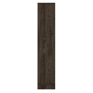 Tridell 18 in. W x 14 in. D x 68 in. H Free Standing Linen Cabinet Bathroom Cabinet with 6 Storage Compartment in Walnut