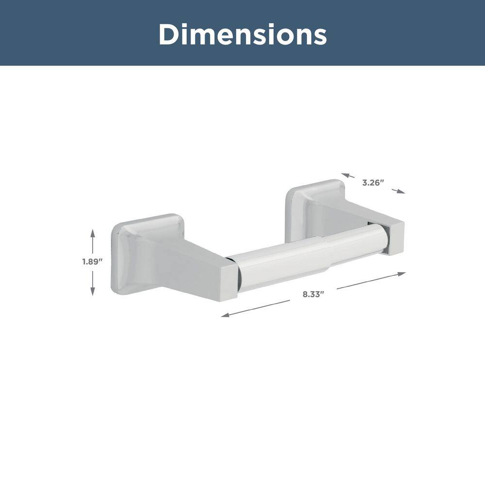 Polished Chrome Wall Mount Toilet Paper Holder