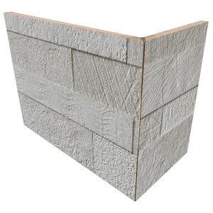 Holden White 7.87 in. x 3.93 in. x 5.90 in. Textured Porcelain Wall Outside Corner Piece (0.48 Sq. Ft. / Each)