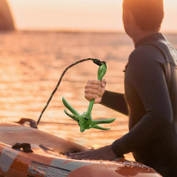 Canoe Accessories XIALUO Marine Mushroom Anchor Kit 12 Lb Blue PE Coated Kayak Anchor Accessories With 50 Ft Rope For Fishing Kayaks, Canoe, Jet Ski, SUP Boat Anchor Kit For 17 Foot
