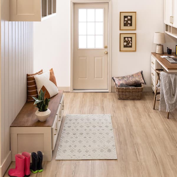 Ashcroft Cream/Beige 2 ft. 7 in. x 3 ft. 11 in. Geometric Indoor Area Rug