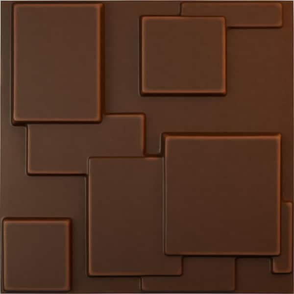 19-5/8"W x 19-5/8"H Gomez EnduraWall Decorative 3D Wall Panel, Aged Metallic Rust (Covers 2.67 Sq.Ft.)