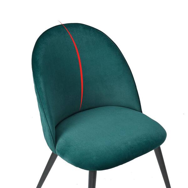 Retro velvet 2024 dining chairs