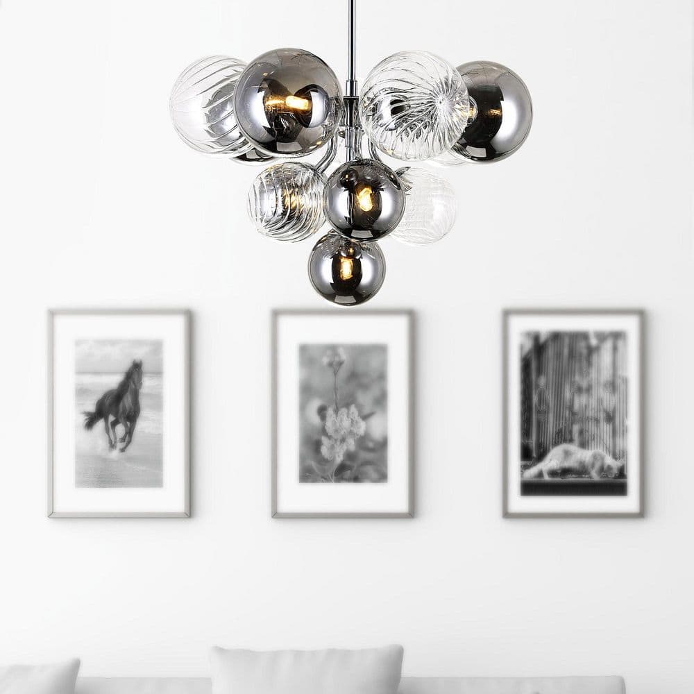 Pallocino 16" Chrome and Glass LED Flush Mount Light